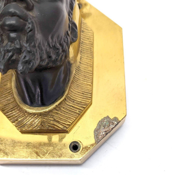 Pair Of Maison Baguès Bronze Sconces With Double Nubian Heads