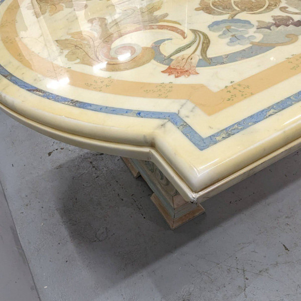 Center Table In Marble And Scagliola