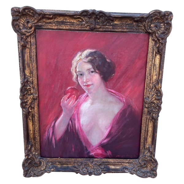Gemälde Junge unbekleidete Frau, signiert Nagy Zsigmond (1872-1932)