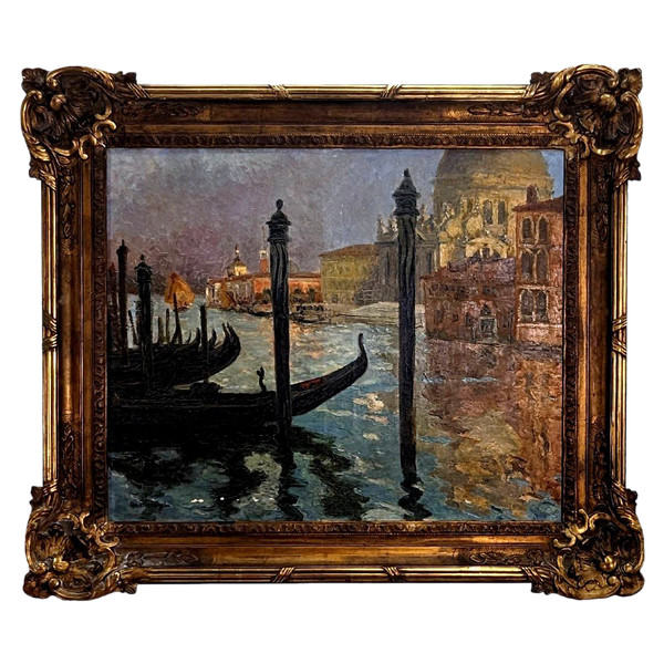 Louis Abel Truchet La Salute Vue Du Canal à Venise