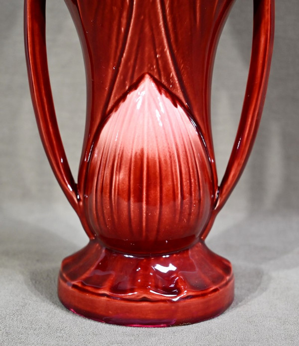 Coppia di vasi in terracotta punzonati Digoin Sarreguemines - Fine XIX secolo