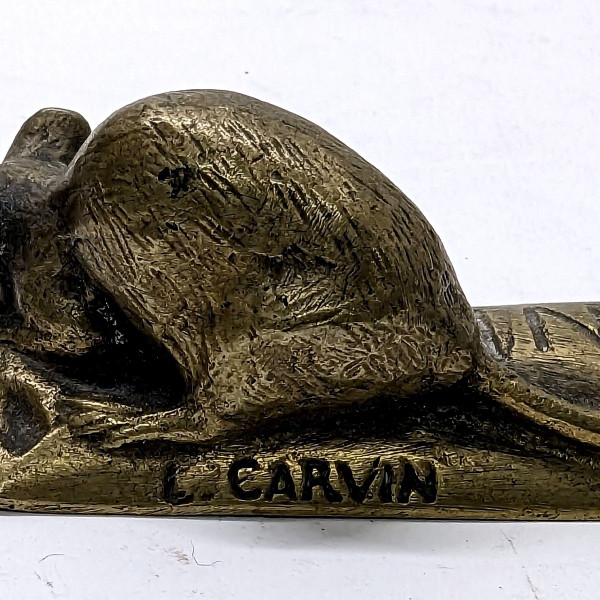 Advertising Bronze By Carvin Chocolat Menier The Little Mouse