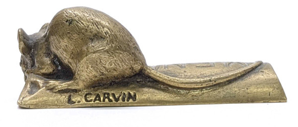 Advertising Bronze By Carvin Chocolat Menier The Little Mouse