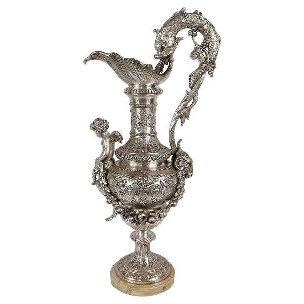 Important Silver Ewer, Louis XVI – 19th Style