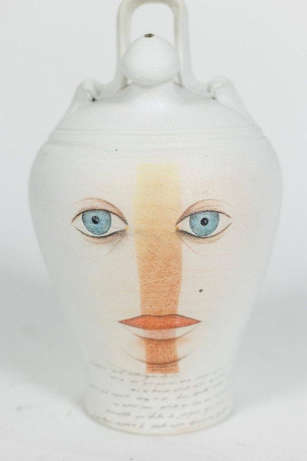 Painted Terracotta Vase, Contemporary Work, LS5437153C