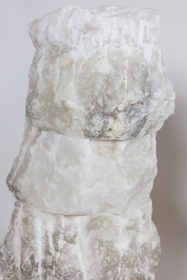 Paire De Lampes En Albâtre, Travail Contemporain, LS54051756B