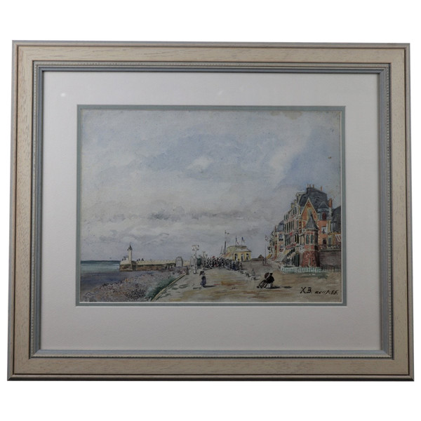 Aquarelle, école Française Du XIXeme, Signée X B, Datée aout (18)86