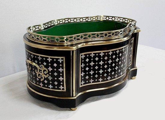 Table planter in blackened wood, Napoleon III period - 19th century