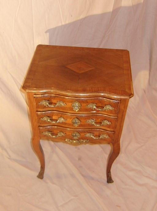 Louis XV inlaid bedside table
