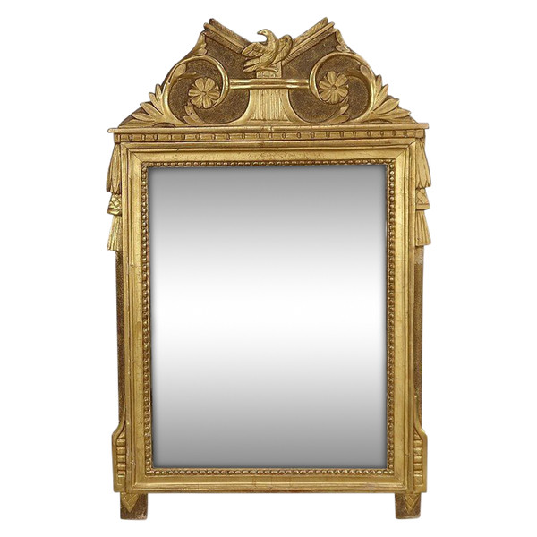 Miroir en bois doré, style louis XVI – Début XXe