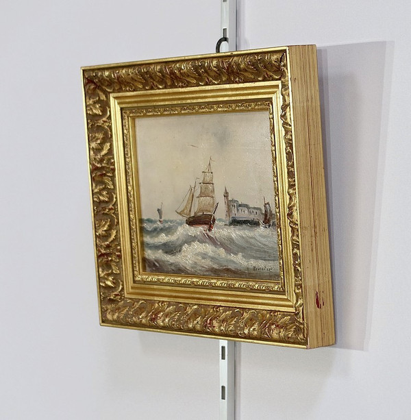 Peinture Marine, école française du XIXe