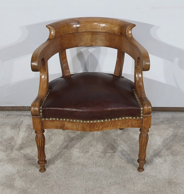 Fauteuil de Bureau en Frêne, Louis-Philippe – 2ème moitié XIXe