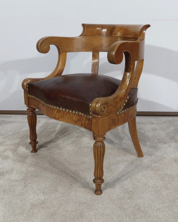 Fauteuil de Bureau en Frêne, Louis-Philippe – 2ème moitié XIXe