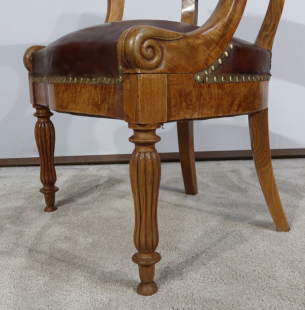 Fauteuil de Bureau en Frêne, Louis-Philippe – 2ème moitié XIXe
