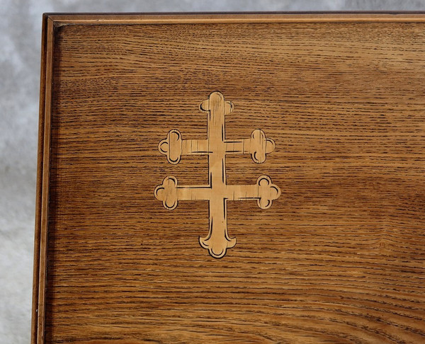 Teetisch mit Intarsiendekor, signiert E. Gallé, Jugendstil - Ende 19.
