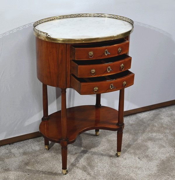 Table chiffonnière Tambour en Acajou, époque Louis XVI – 2ème partie du XVIIIe
