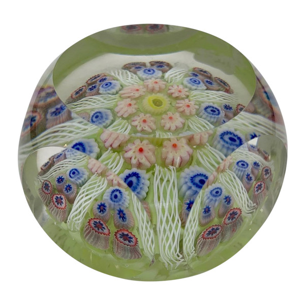 Sulfur Paperweight Cristal Millefiore