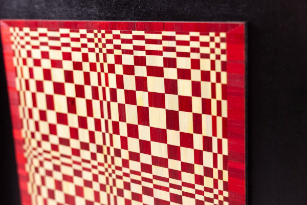 Kinetische Tafel mit Intarsien aus Stroh, zeitgenössische Arbeit, LS5228451C