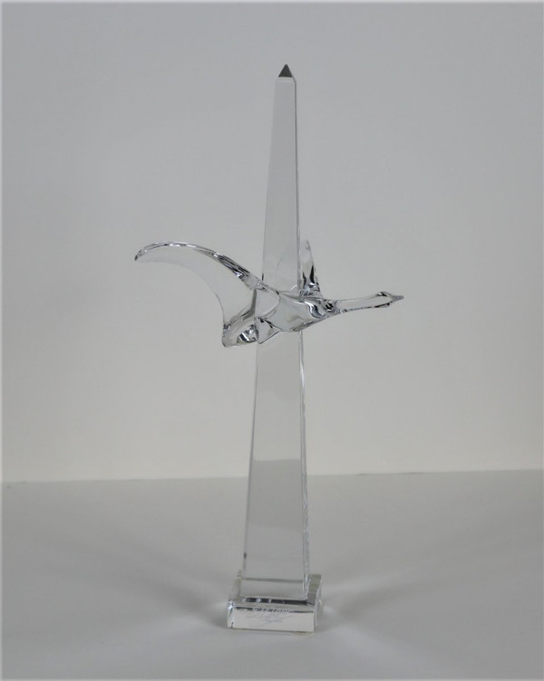 "passage à l'an 2000", Baccarat crystal subject, signed by serge Mansau