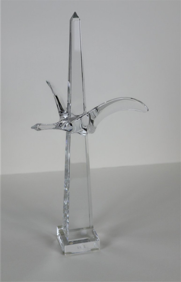 "passage à l'an 2000", Baccarat crystal subject, signed by serge Mansau