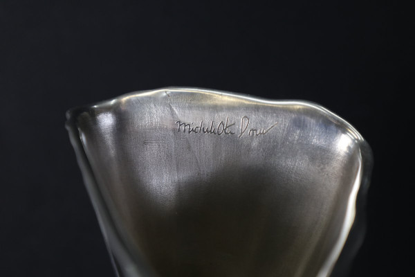 Michele Oka Doner, Vase En Bronze Argenté, Christofle