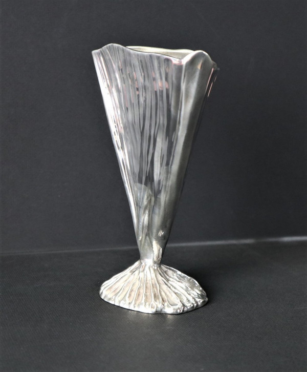 Michele Oka Doner, Vase En Bronze Argenté, Christofle