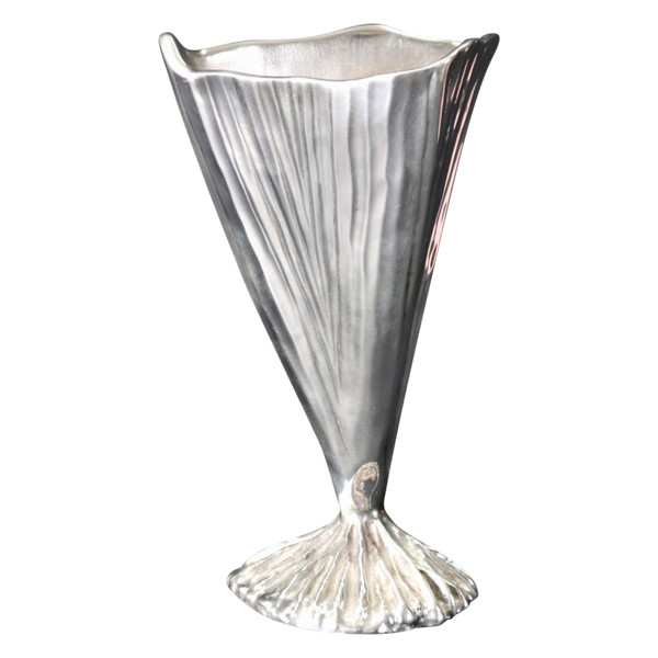 Michele Oka Doner, Vase En Bronze Argenté, Christofle