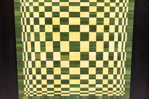 Kinetische Tafel mit Intarsien aus Stroh, zeitgenössische Arbeit, LS5216352C