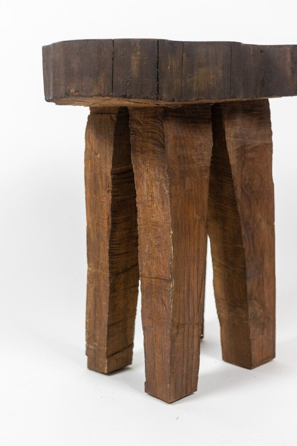 Set Of Four Brutalist Style Stools, 1970s, LS5177551A