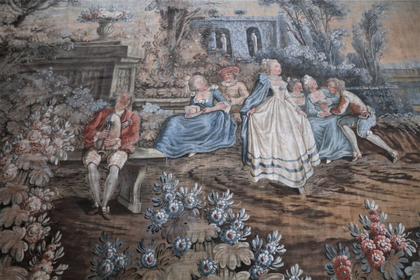 Olio su tela di grandi dimensioni, affresco in stile settecentesco, 264x672cm