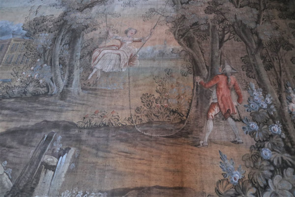 Olio su tela di grandi dimensioni, affresco in stile settecentesco, 264x672cm