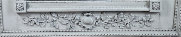 Trumeau Louis XVI Aus Holz Geschnitzt Und Lackiert Patiniert Grau Trianon, XVIII.
