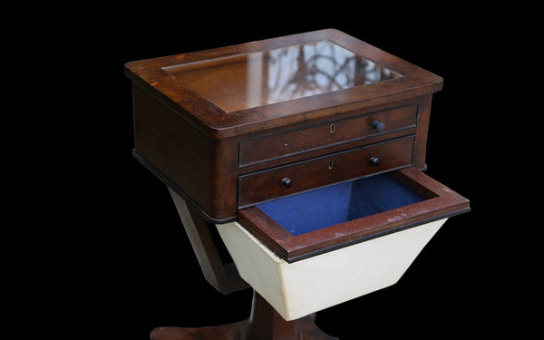 Work table, "worker" in mahogany Charles X