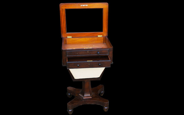 Work table, "worker" in mahogany Charles X