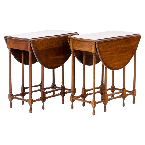 Pair of “Gateleg” flying tables in mahogany, circa 1950, LS4872351