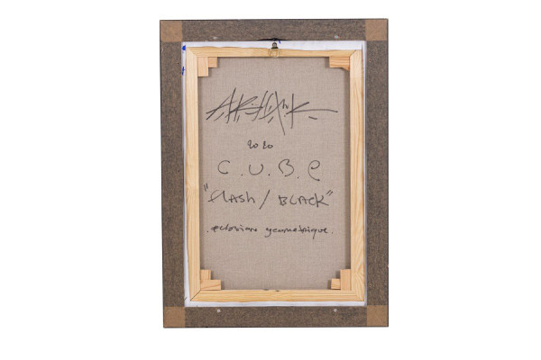 Arthur Dorval, “Geometric hatching” painting, 2020, LS47841251