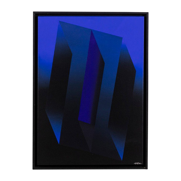 Arthur Dorval, “Geometric hatching” painting, 2020, LS47841251
