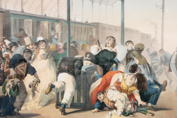 Linder, "Train De Plaisir" Color Lithograph