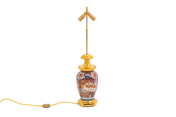 Lampe en porcelaine d’Imari et bronze doré, circa 1880, LS4605391