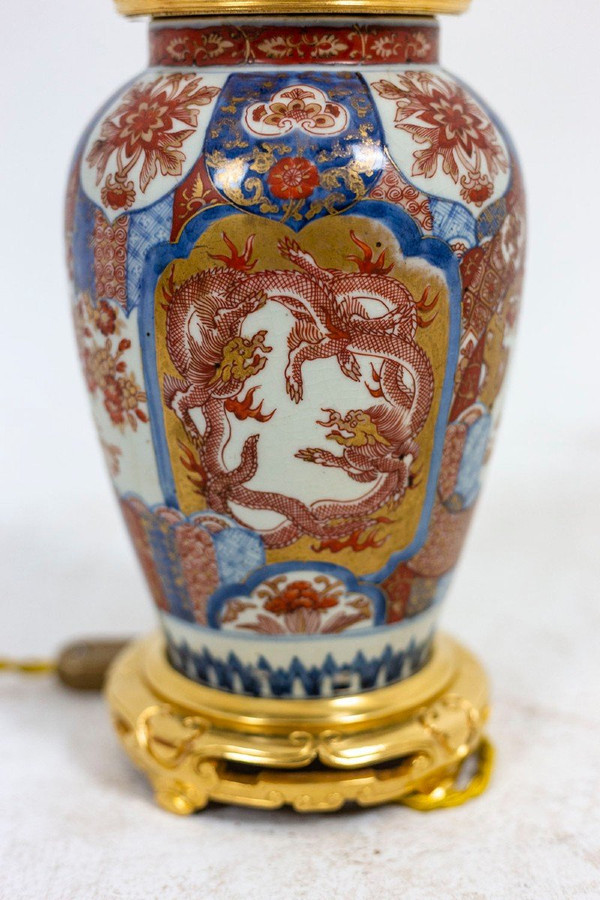 Lampe en porcelaine d’Imari et bronze doré, circa 1880, LS4605391