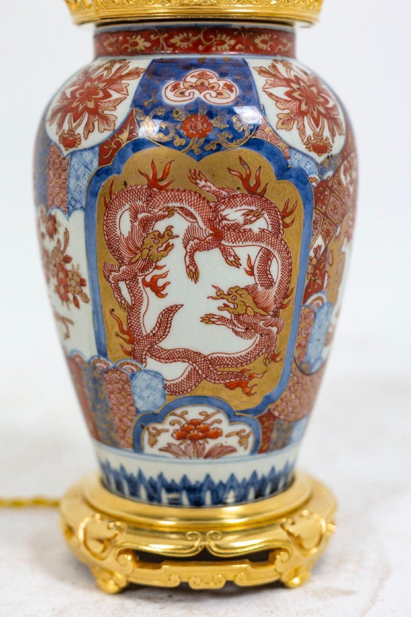 Lampe en porcelaine d’Imari et bronze doré, circa 1880, LS4605391