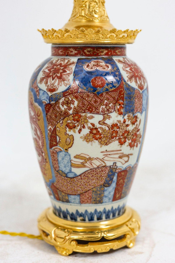 Lampe en porcelaine d’Imari et bronze doré, circa 1880, LS4605391