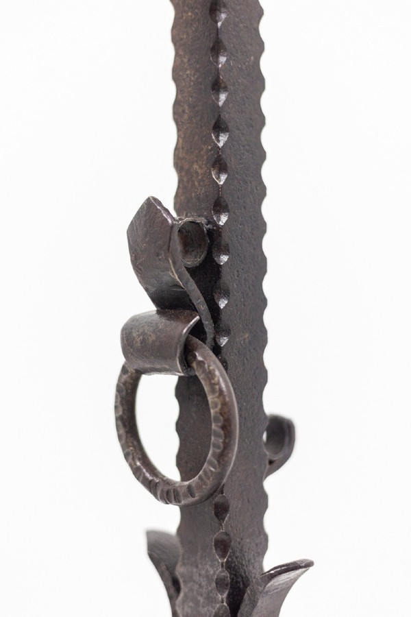 Pair De Chenets En Fonte De Fer, 20th Century, Ls4753181