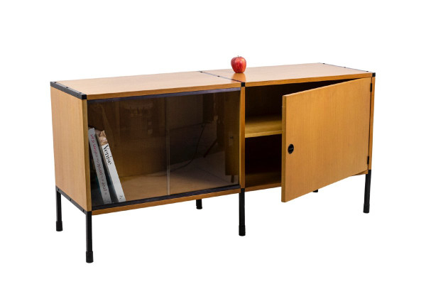Arp, Ash And Metal Sideboard, 1950s, Ls4714351