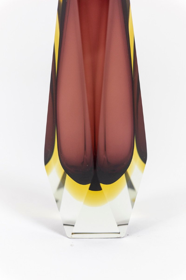 Flavio Poli Pour Luigi Mandruzzato, Vase Sommerso, Années 1950, Ls4709151