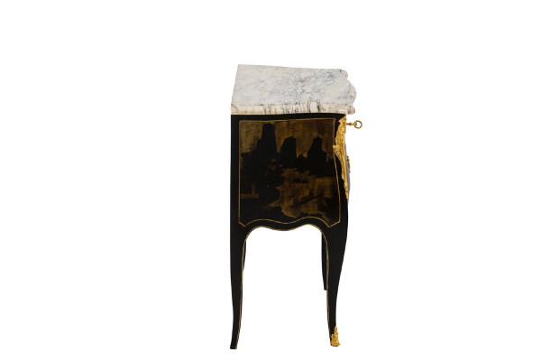 Louis XV Style Salon Table In Chinese Lacquer, Circa 1880, Ls4613691