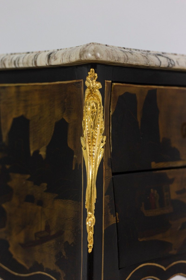 Louis XV Style Salon Table In Chinese Lacquer, Circa 1880, Ls4613691