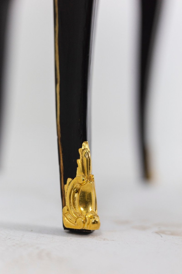 Louis XV Style Salon Table In Chinese Lacquer, Circa 1880, Ls4613691