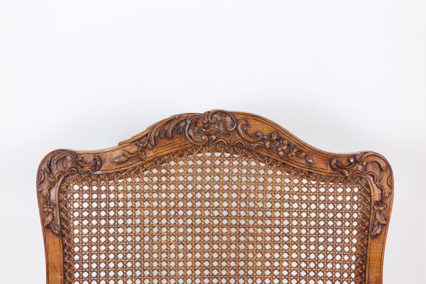 Jean Mocqué, Paire De Fauteuils Canné De Style Régence, XXe Siècle, Ls4699701