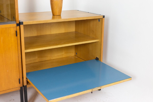 Arp, Bücherregal aus Eiche und Metall, 1960er Jahre, Ls46551501